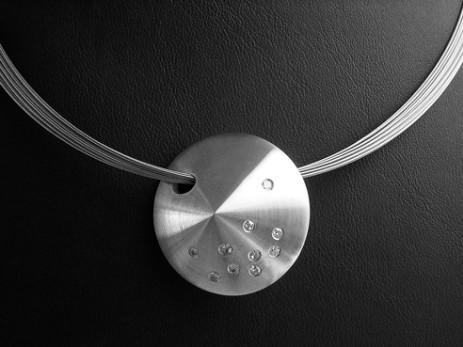 Collier Weissgold mit Brillanten
